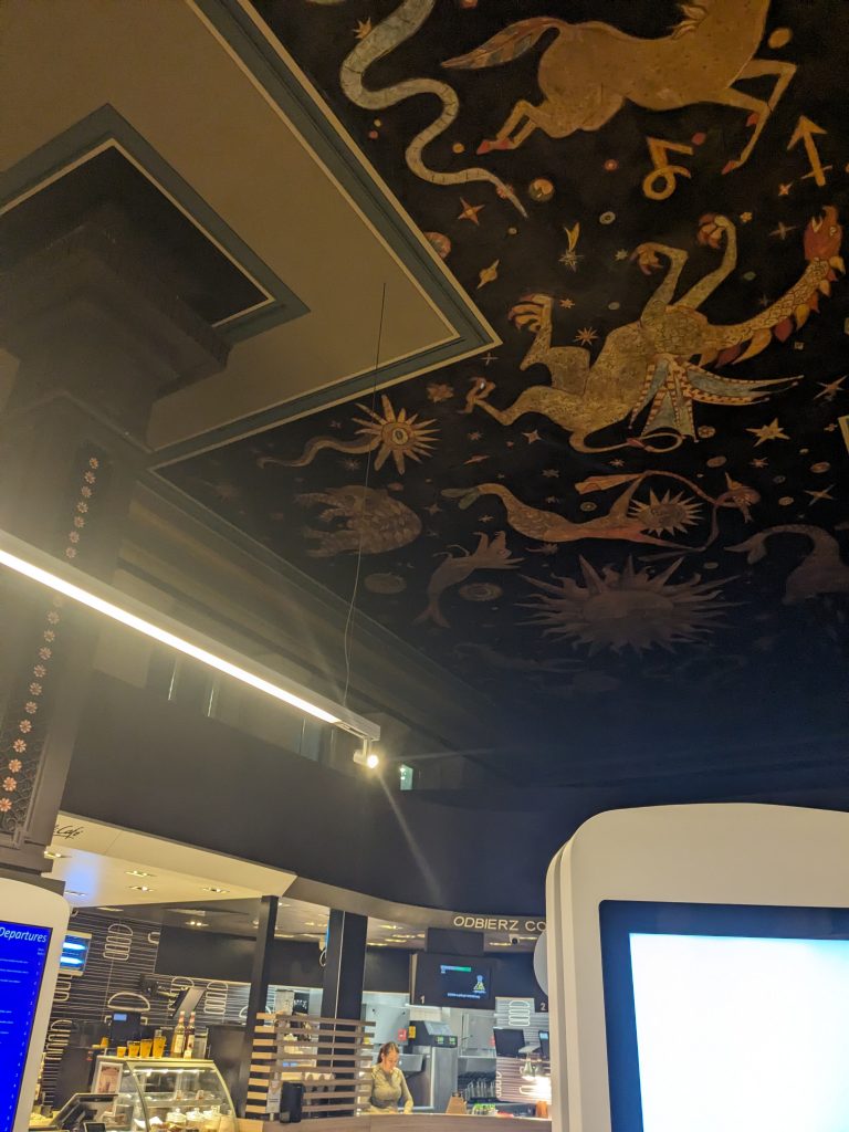 McDonald's ceiling in Gdynia train station