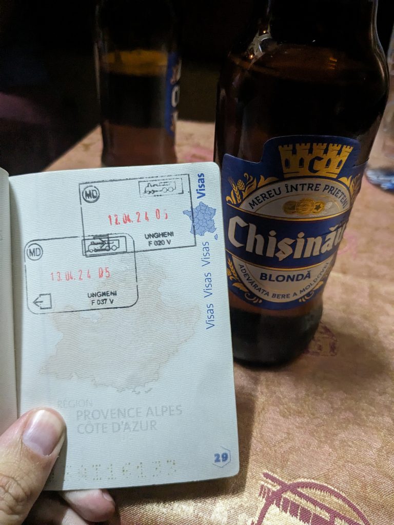 Exit stamp from Moldova!