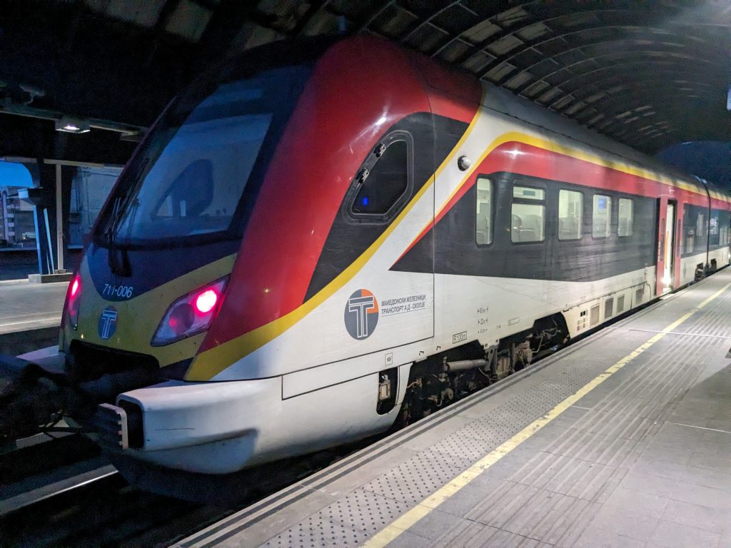 THE North Macedonian train, in Скопје