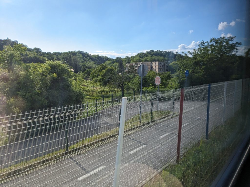 Slovenia-Italy border (behind the path)