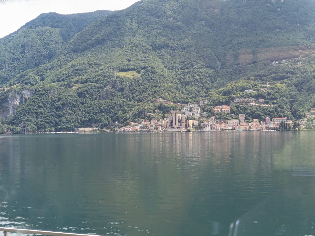 View on the Italian enclave from Switzerland